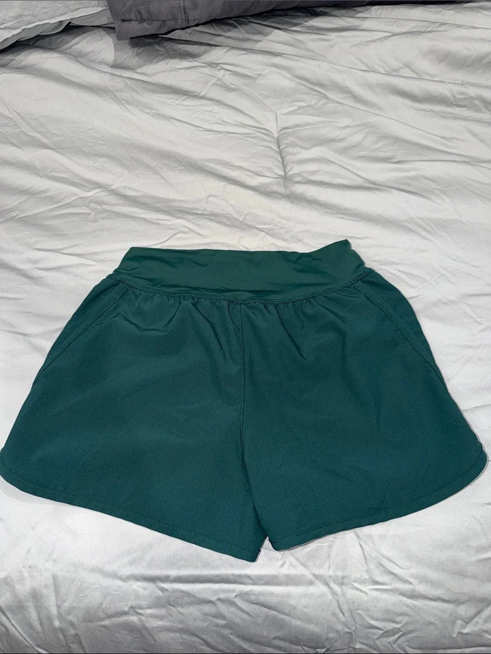 Giani Bini Girls High-Waist Athletic Shorts in forest green